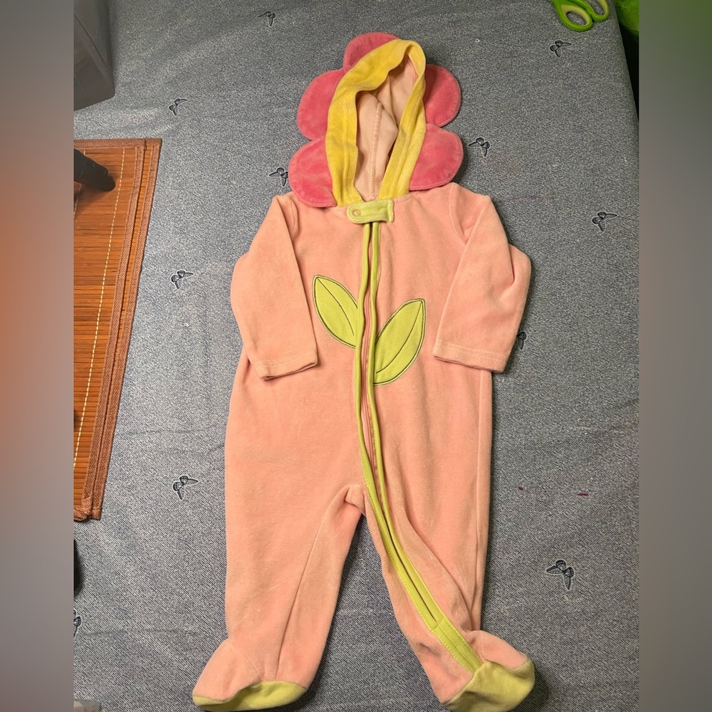 HOLIDAY EDITIONS Baby Girl Flower Costume Outfit With Hood Pink 3-6 Months